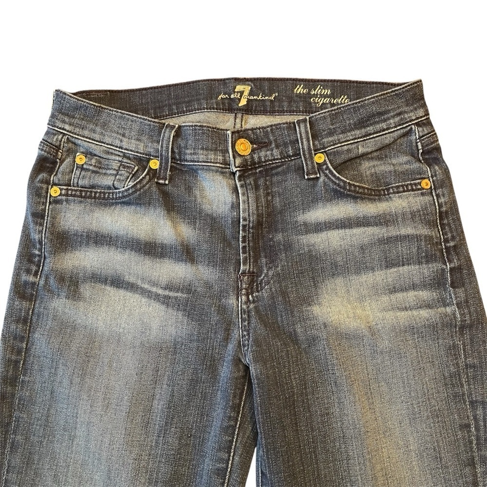 7 for All Mankind The Slim Cigarette Jean Size 28 - Picture 3 of 8